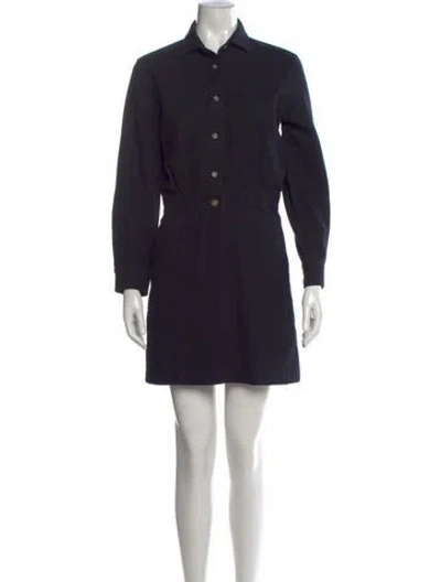 Pre-owned Vanessa Bruno Wool Mini Dress In Black
