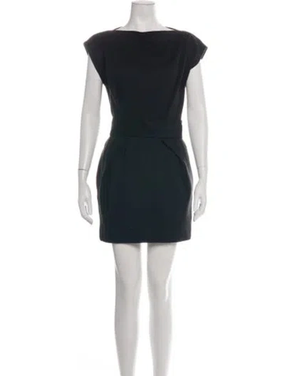 Pre-owned Vanessa Bruno Wool Mini Dress In Black