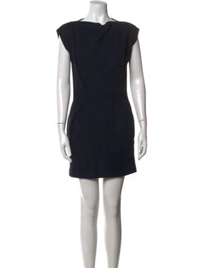 Pre-owned Vanessa Bruno Wool Mini Dress In Black