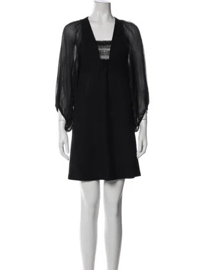 Pre-owned Vanessa Bruno Wool Mini Dress In Blue