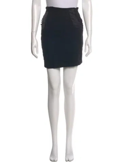 Pre-owned Vanessa Bruno Wool Mini Skirt In Black