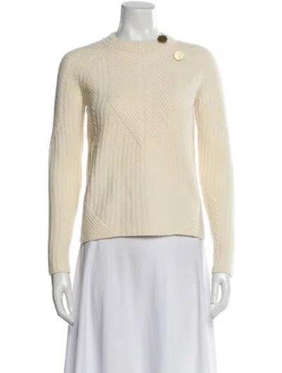 Pre-owned Vanessa Bruno Wool Mock Neck Sweater In Neutral