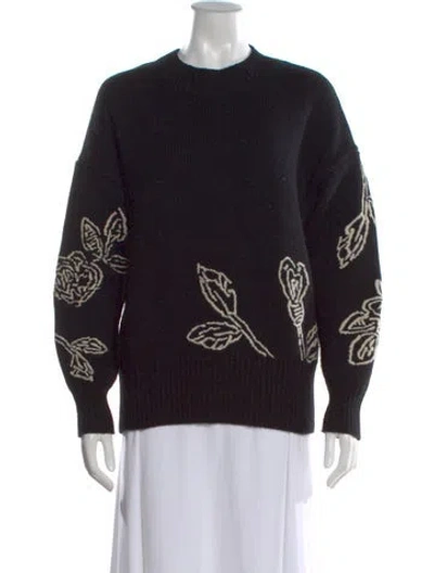 Pre-owned Vanessa Bruno Wool Printed Sweater In Black