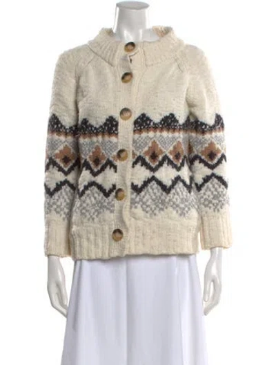 Pre-owned Vanessa Bruno Wool Printed Sweater In Neutral