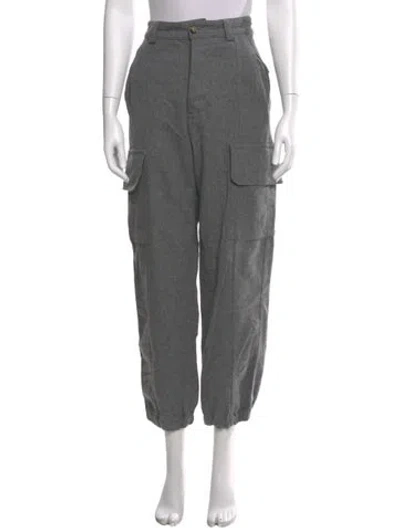 Pre-owned Vanessa Bruno Wool Straight Leg Pants In Gray