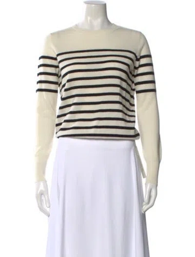 Pre-owned Vanessa Bruno Wool Striped Sweater In Neutral