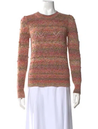 Pre-owned Vanessa Bruno Wool Striped Sweater In Pink