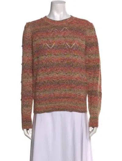 Pre-owned Vanessa Bruno Wool Striped Sweater In Pink