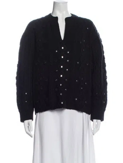 Pre-owned Vanessa Bruno Wool V-neck Sweater In Blue