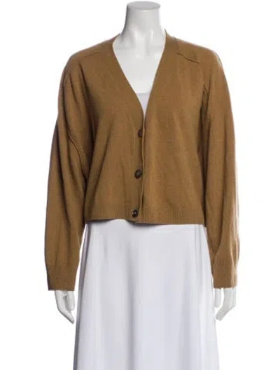 Pre-owned Vanessa Bruno Wool V-neck Sweater In Brown