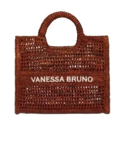 Vanessa Bruno Woven Shoulder Bag In Brown