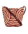 Vanessa Bruno Woven Shoulder Bag In Wine Red