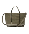 Vanessa Bruno Xs Cabas Zipper Shoulder Bag In Green