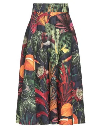 Vanessa Carrubba Woman Midi Skirt Navy Size 6 Cotton