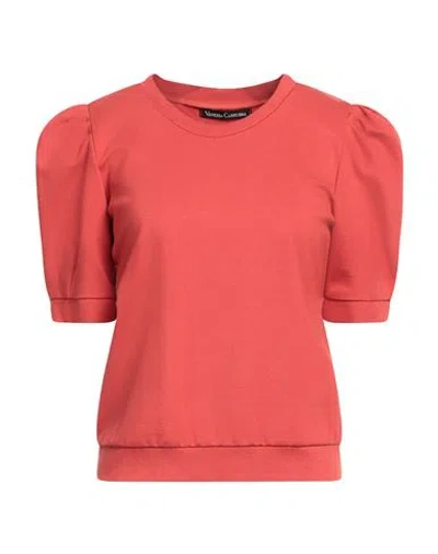 Vanessa Carrubba Woman T-shirt Tomato Red Size 6 Viscose, Polyamide, Elastane