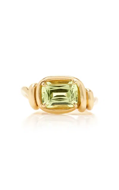 Vanessa Fernández 18k Yellow Gold Chrysoberyl Cushion Ring