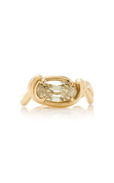 Vanessa Fernández 18k Yellow Gold Oval Diamond Ring