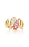 Vanessa Fernández 18k Yellow Gold Pink Spinel & Diamond Toi Et Moi Ring