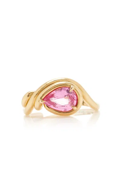 Vanessa Fernández 18k Yellow Gold Pink Spinel Pear Ring