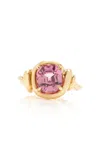Vanessa Fernández 18k Yellow Gold Pink Spinel Tajik Cushion Ring