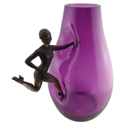 Pre-owned Vanessa Mitrani Rare Mid-century Blown Glass Vase – Europe, Circa 1950 – Addition 76 In Purple