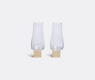 Vanessa Mitrani Highball Cube Gravity Set Of 2 In Transparent In Transparent, Gold