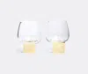 Vanessa Mitrani Cube Gravity Whisky Glasses (set Of 2) In Transparent, Gold
