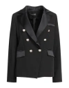 Vanessa Scott Woman Blazer Black Size S Polyester, Elastane In Black