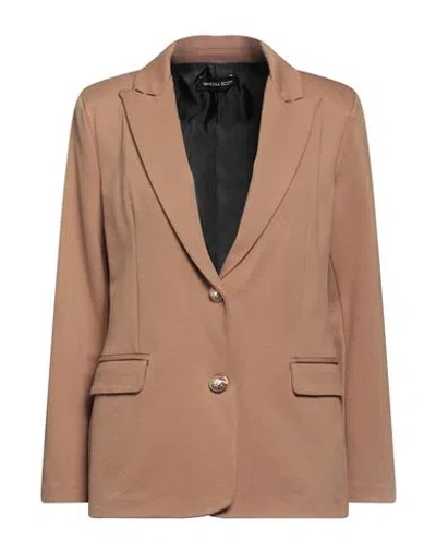 Vanessa Scott Woman Blazer Brown Size S Viscose, Polyamide, Elastane