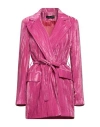 Vanessa Scott Woman Blazer Fuchsia Size S Polyester, Elastane In Pink