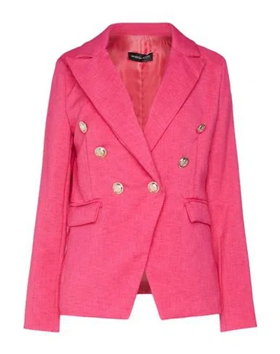 Vanessa Scott Woman Suit Jacket Fuchsia Size L Polyester In Pink