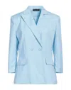 Vanessa Scott Woman Suit Jacket Sky Blue Size L Polyester In Blue