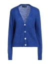 Vanessa Scott Woman Cardigan Blue Size Onesize Acrylic, Polyamide, Mohair Wool