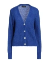 VANESSA SCOTT VANESSA SCOTT WOMAN CARDIGAN BLUE SIZE ONESIZE ACRYLIC, POLYAMIDE, MOHAIR WOOL