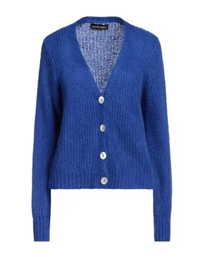 Vanessa Scott Woman Cardigan Blue Size Onesize Acrylic, Polyamide, Mohair Wool