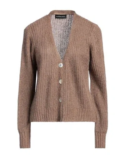 Vanessa Scott Woman Cardigan Camel Size Onesize Acrylic, Polyamide, Mohair Wool In Beige