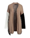 Vanessa Scott Woman Cardigan Camel Size S Acrylic, Viscose, Wool, Alpaca Wool In Beige