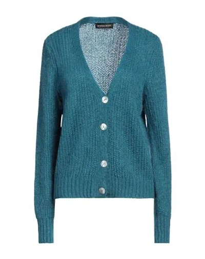 Vanessa Scott Woman Cardigan Deep Jade Size Onesize Acrylic, Polyamide, Mohair Wool In Green