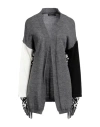 Vanessa Scott Woman Cardigan Grey Size S Acrylic, Viscose, Wool, Alpaca Wool