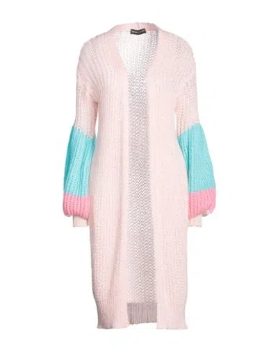 Vanessa Scott Woman Cardigan Light Pink Size S Acrylic, Polyamide, Wool, Mohair Wool