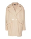 Vanessa Scott Woman Coat Beige Size Onesize Polyester, Viscose, Elastane
