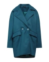 Vanessa Scott Woman Coat Deep Teal Size Onesize Polyester, Viscose, Elastane In Green
