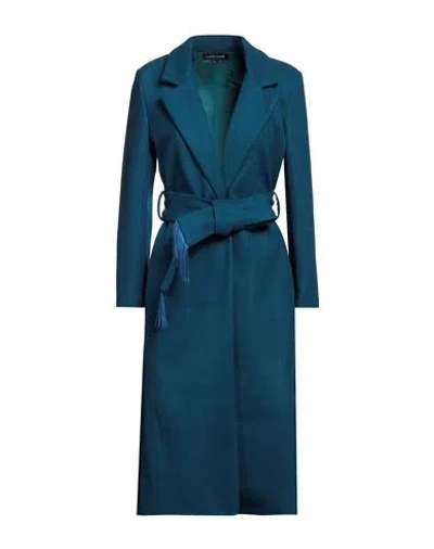 Vanessa Scott Woman Coat Deep Teal Size S Polyester, Viscose, Elastane In Green
