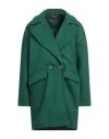 Vanessa Scott Woman Coat Green Size Onesize Polyester, Viscose, Elastane In Green