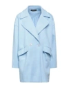Vanessa Scott Woman Coat Sky Blue Size Onesize Polyester, Viscose, Elastane