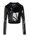 Vanessa Scott Woman Jacket Black Size M Polyester, Polyurethane, Elastane In Black