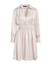 Vanessa Scott Short Dresses In Beige