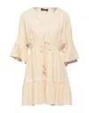 Vanessa Scott Short Dresses In Beige
