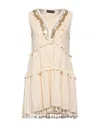 Vanessa Scott Short Dresses In Beige
