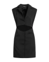 Vanessa Scott Woman Mini Dress Black Size M Polyester, Elastane In Black
